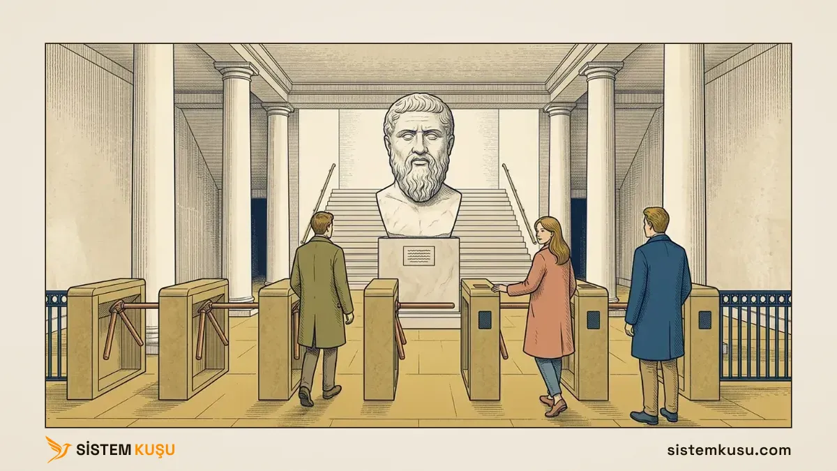 Platon büstü ve Radius ağ güvenliği turnikeleri kurumsal sistem yönetimi